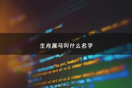 生肖属马叫什么名字 - 属马的人的生肖是什么