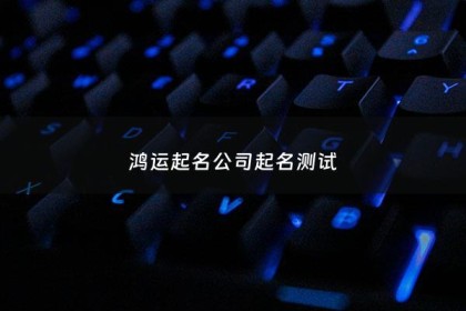 鸿运起名公司起名测试 - 鸿运起名测名网