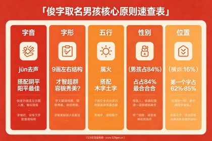 起名俊字男生怎么起名？俊字字源五行+三大忌讳+60个带俊字男孩好名