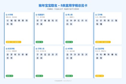 猴年宝宝取名 - 宜忌字根怎么选不踩坑？68个好名附五行声调表