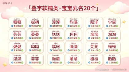 宝宝起什么乳名好听？60个软糯不重名的小名推荐（附食物名红黑榜）