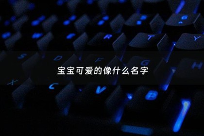 宝宝可爱的像什么名字 - 长得可爱的宝宝
