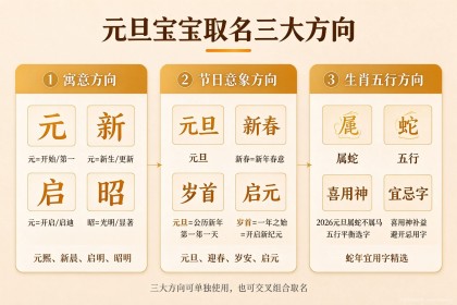 元旦宝宝取名，72个好名字+四步方法避开重名谐音坑