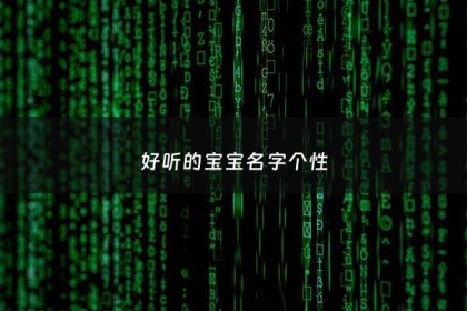 好听的宝宝名字个性 - 宝宝起个名字大全