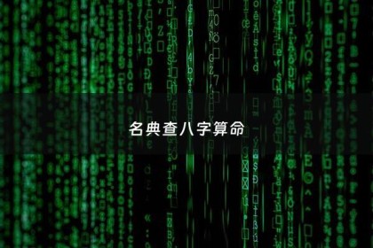 名典查八字算命 - 名典免费测八字工具