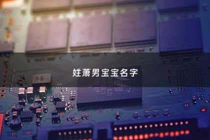 姓萧男宝宝名字 - 姓萧的男孩名字2020