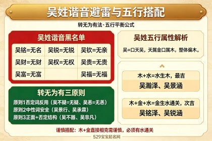吴姓男孩名字大全：60个好名+谐音避雷+声调搭配与避坑指南