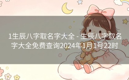 1生辰八字取名字大全 - 生辰八字取名字大全免费查询2024年1月1号22时