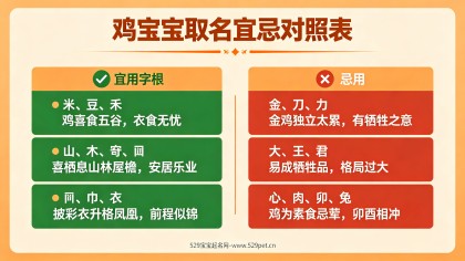 鸡宝宝小名：怎么取才好听又吉利？附宜忌对照表