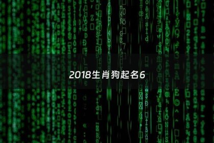 2018生肖狗起名6 - 生肖狗取名