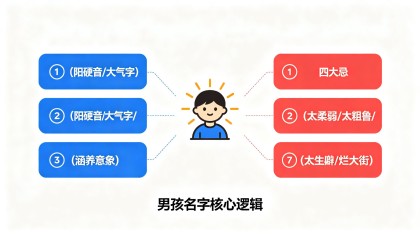男孩宝宝名字大全：60个阳刚大气好名+取名公式+谐音避雷