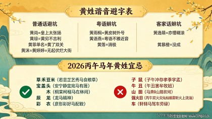 黄姓女宝宝名字大全 - 40个好听不俗气的黄姓女孩名（附谐音避坑表+声调搭配公式）