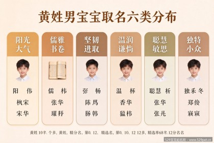 黄姓男宝宝取名 - 好听稀少+马年宜忌+五行补缺+谐音避坑