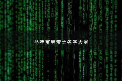 马年宝宝带土名字大全 - 马年宝宝男孩土字取小名