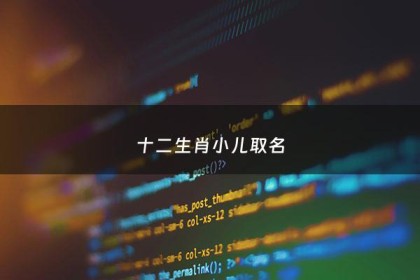 十二生肖小儿取名 - 婴儿起名学十二生肖