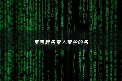 宝宝起名带木带金的名 - 带木带金的男孩小名