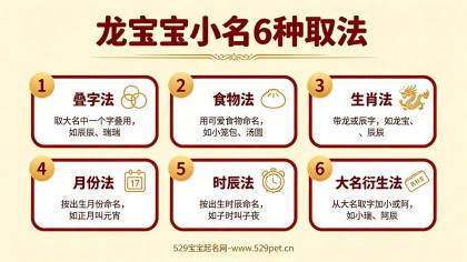 龙宝宝小名大全：120个好名+6种取法+生肖宜忌避坑