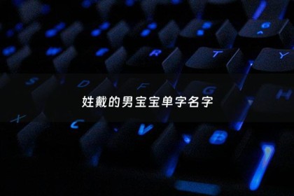 姓戴的男宝宝单字名字 - 戴姓男孩起名