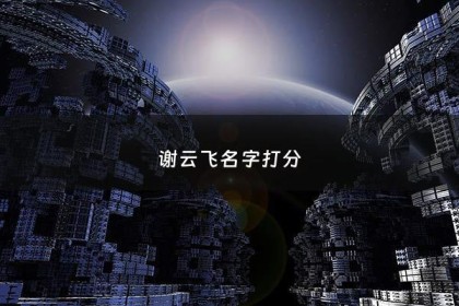 谢云飞名字打分 - 谢云飞最厉害的三幅字