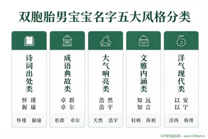 68个双胞胎男宝宝名字，成对好听不撞名的取名方法与避坑