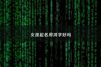 女孩起名用鸿字好吗 - 女孩子鸿字辈取名