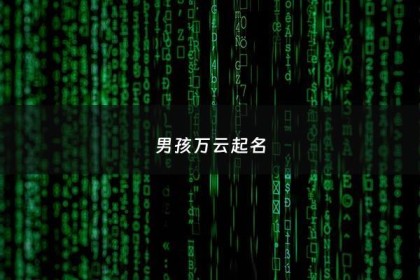 男孩万云起名 - 男孩姓万有气质名字