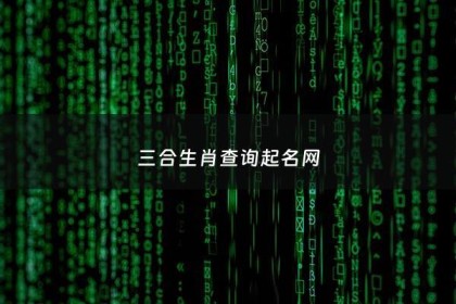 三合生肖查询起名网 - 三合生肖查询起名网官网