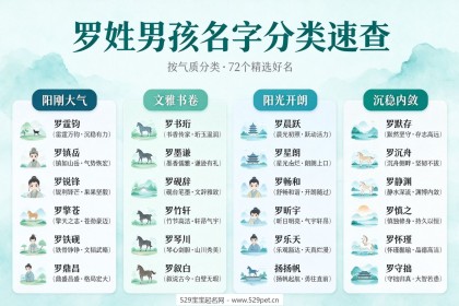 罗姓男宝宝取名 - 怎么取不烂大街？（附72个名字）