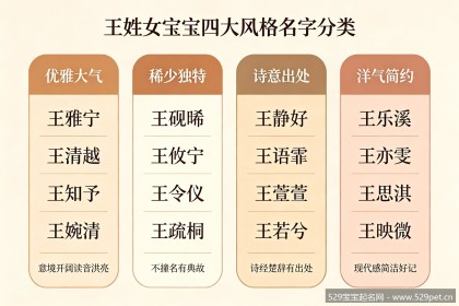 王姓女宝宝起名：好听稀少怎么选？68个好名+五步避坑法