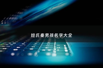 姓氏秦男孩名字大全 - 秦姓男孩取名大全