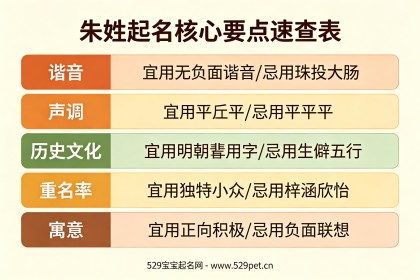朱姓氏起名：明朝国姓文化+谐音避雷+60个高分好名推荐