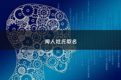 闻人姓氏取名 - 姓闻人的名字