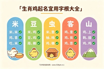 生肖鸡起名：属鸡宝宝宜用字根大全+忌用字避雷+高分名字推荐