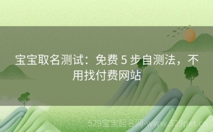 宝宝取名测试：免费 5 步自测法，不用找付费网站