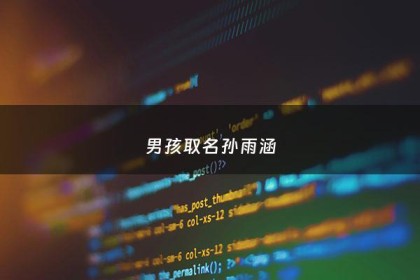 男孩取名孙雨涵 - 孙雨开头的男孩名字