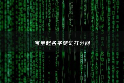 宝宝起名字测试打分网 - 宝宝取名测试打分免费
