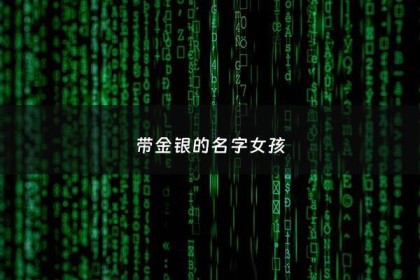 带金银的名字女孩 - 带金银的名字女孩两个字