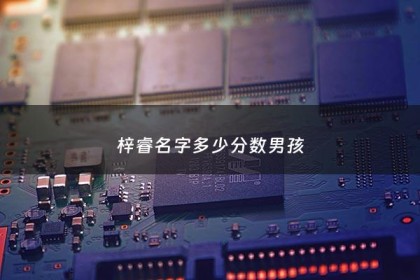 梓睿名字多少分数男孩 - 梓睿读音名字的寓意
