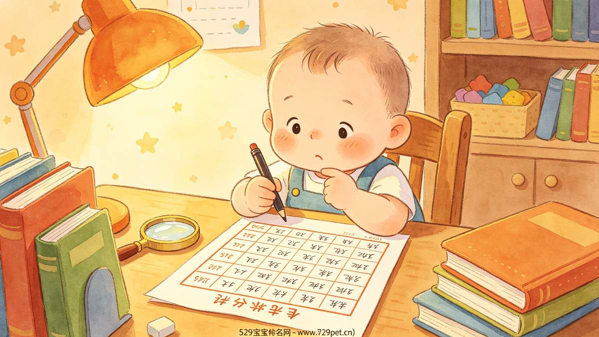 姓名评分手绘插画