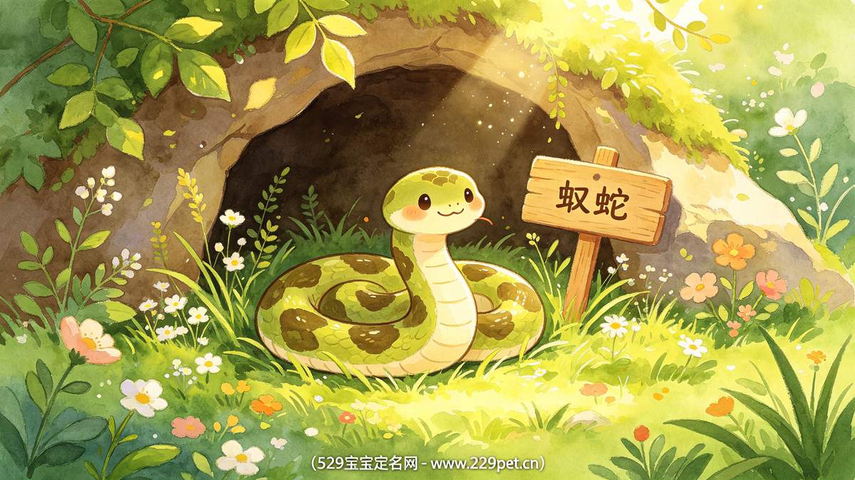 蛇宝宝手绘插画