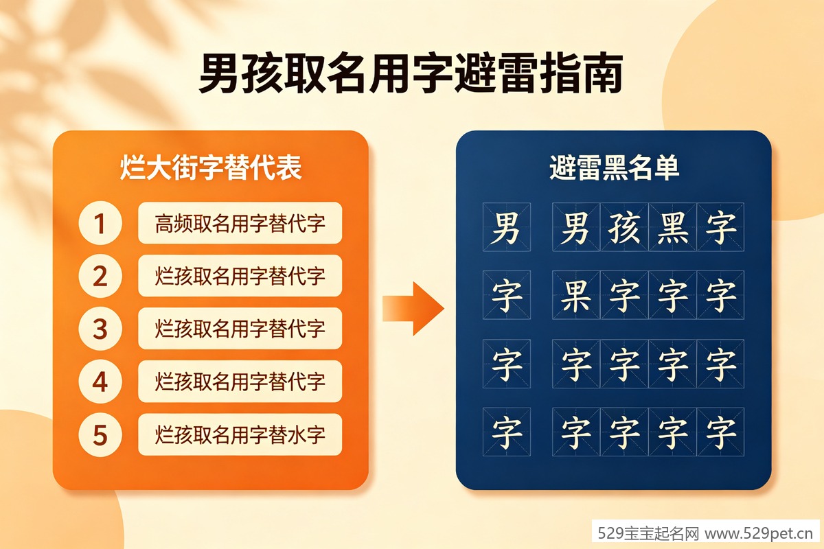 男孩取名用字避雷指南