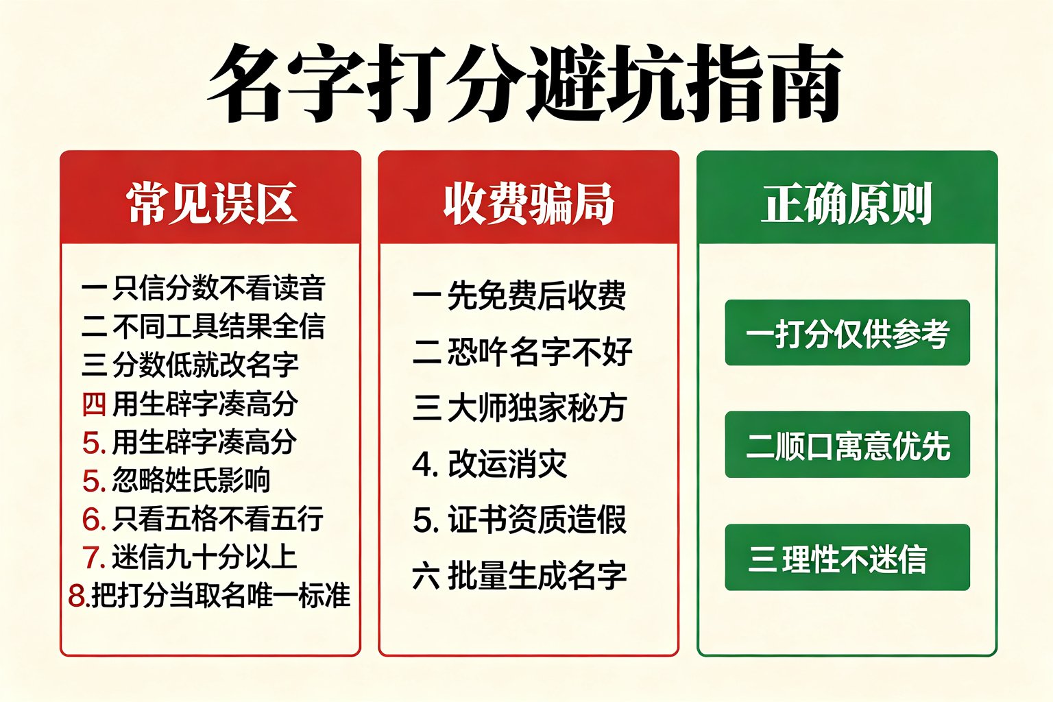 名字打分避坑指南