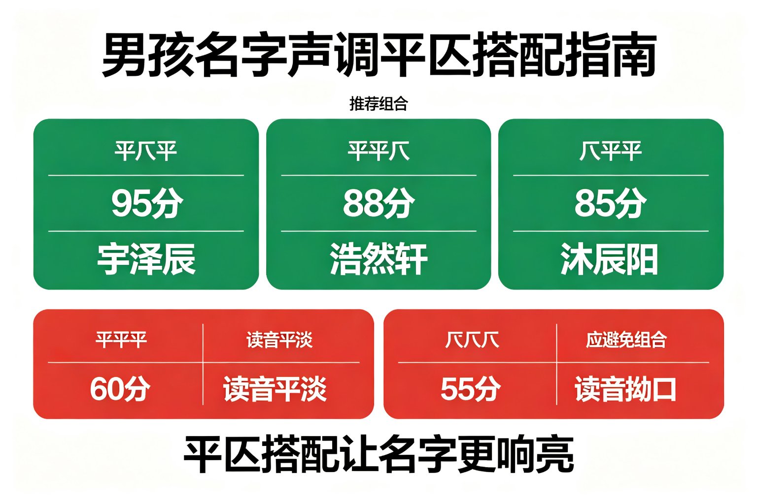 男孩名字声调平仄搭配指南