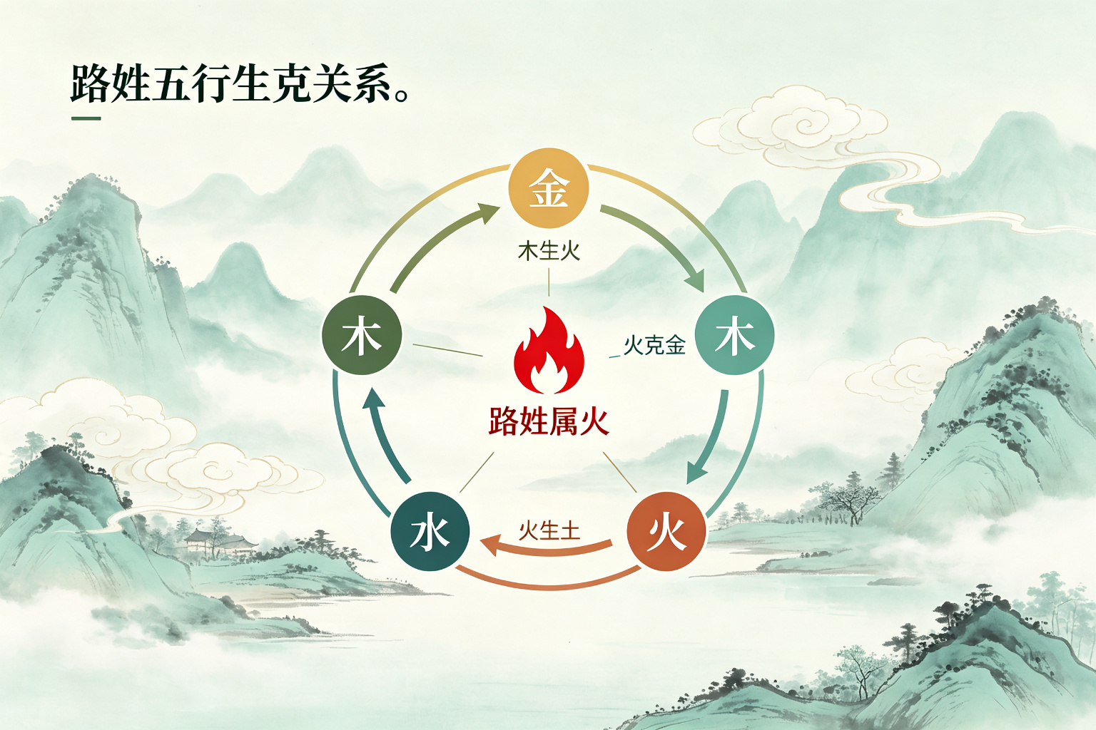 路姓五行生克关系图
