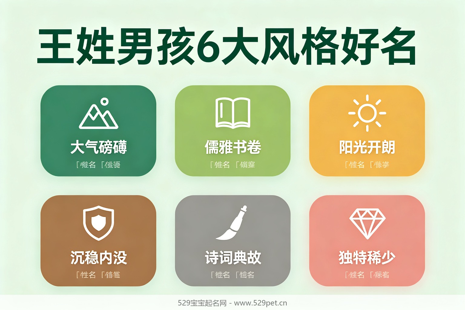 王姓男孩6大风格好名