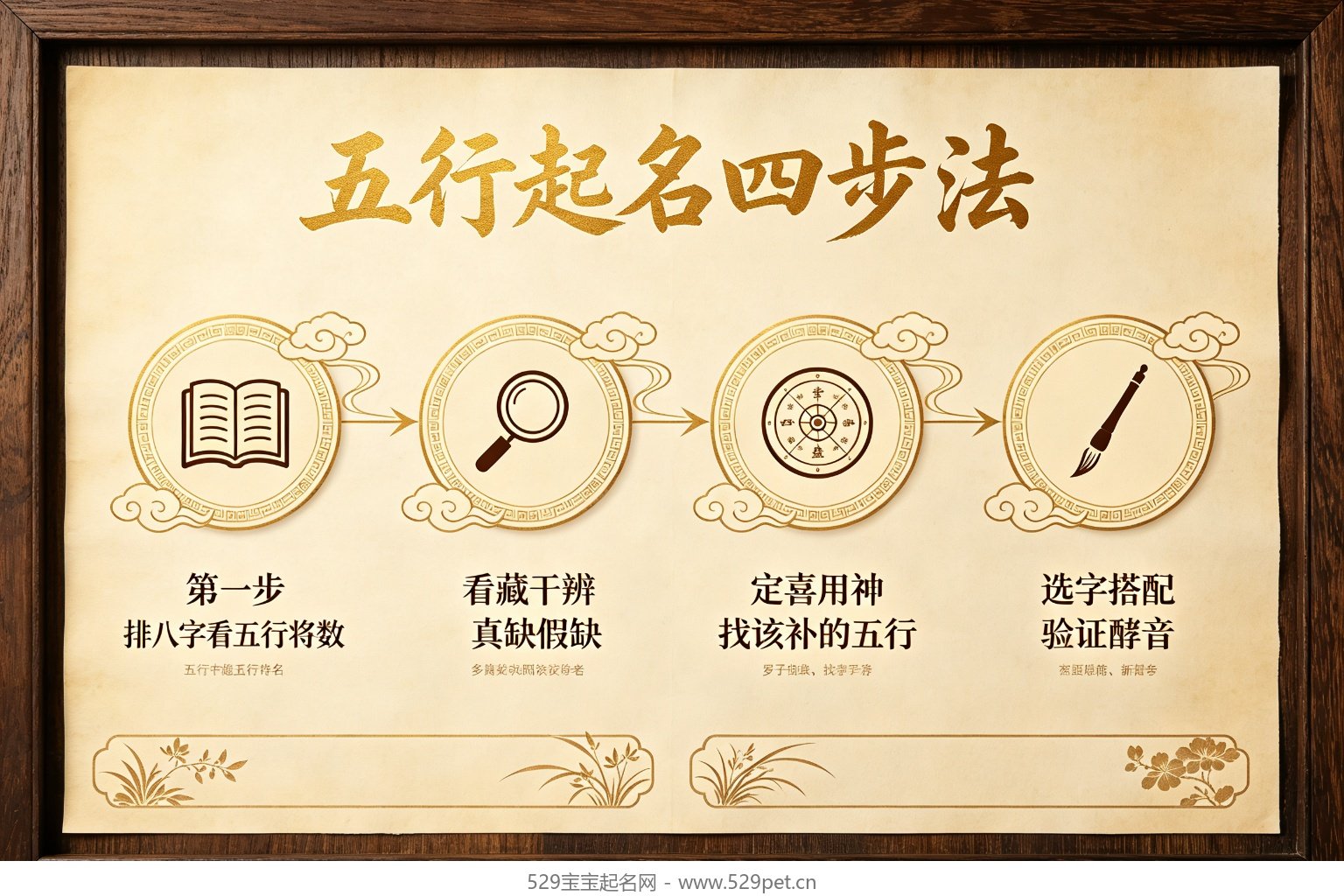 五行起名四步法