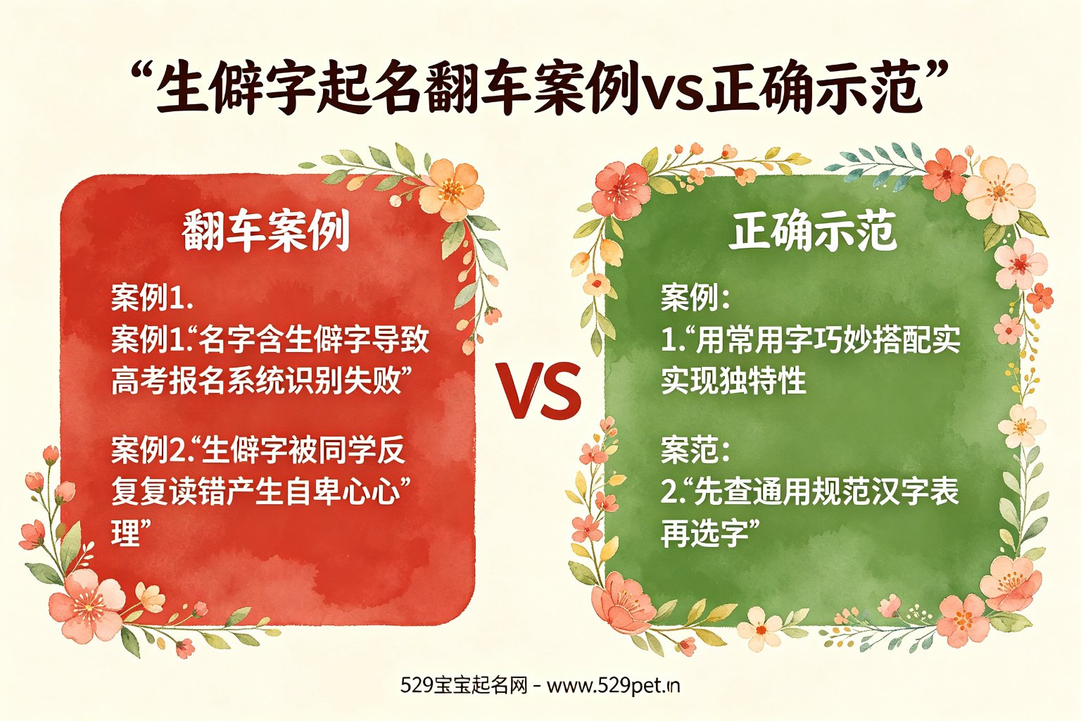 生僻字起名翻车案例vs正确示范