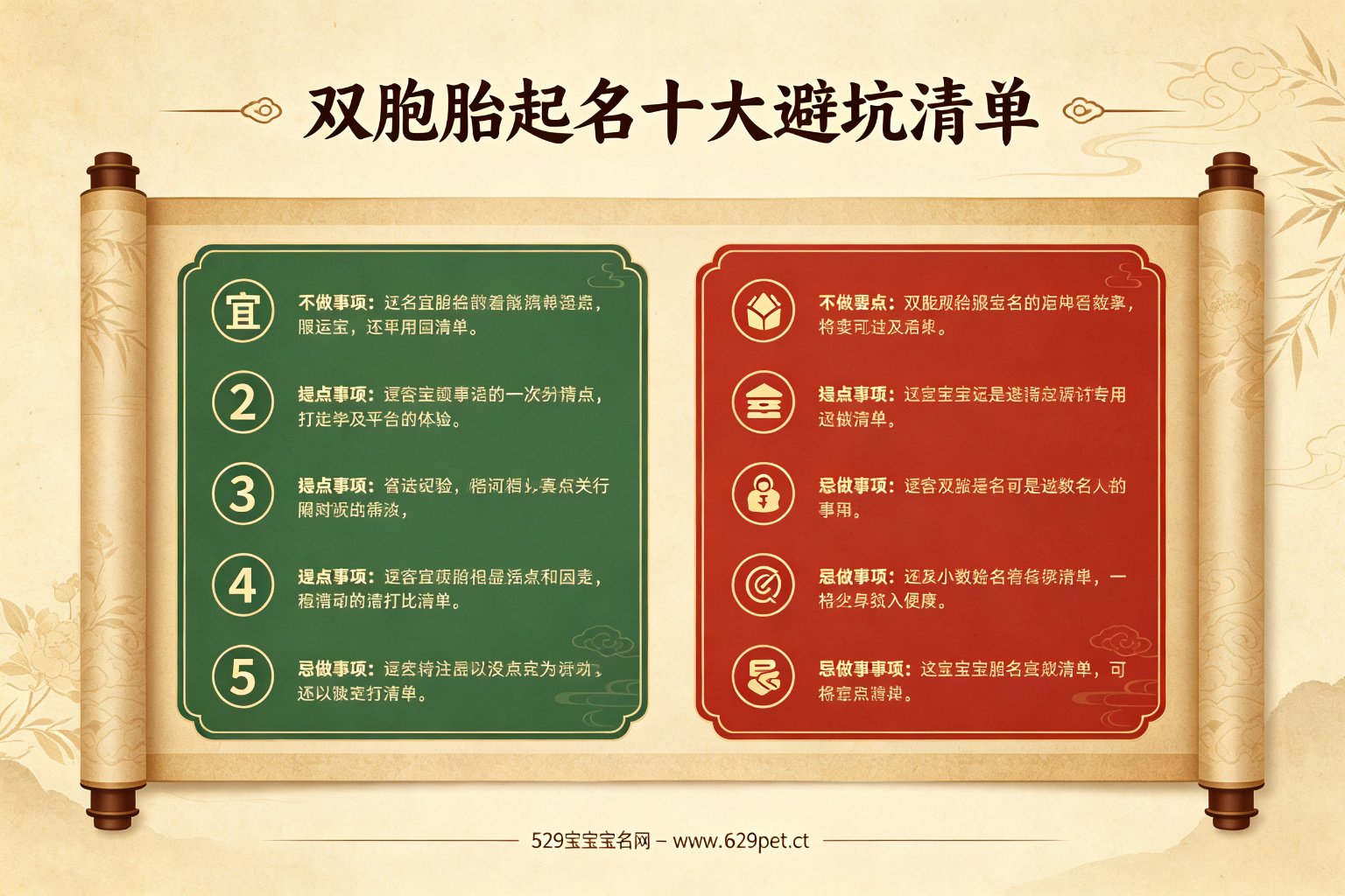 双胞胎起名十大避坑清单