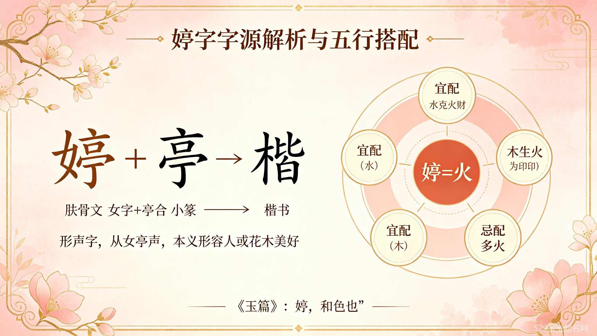 婷字字源解析与五行搭配图