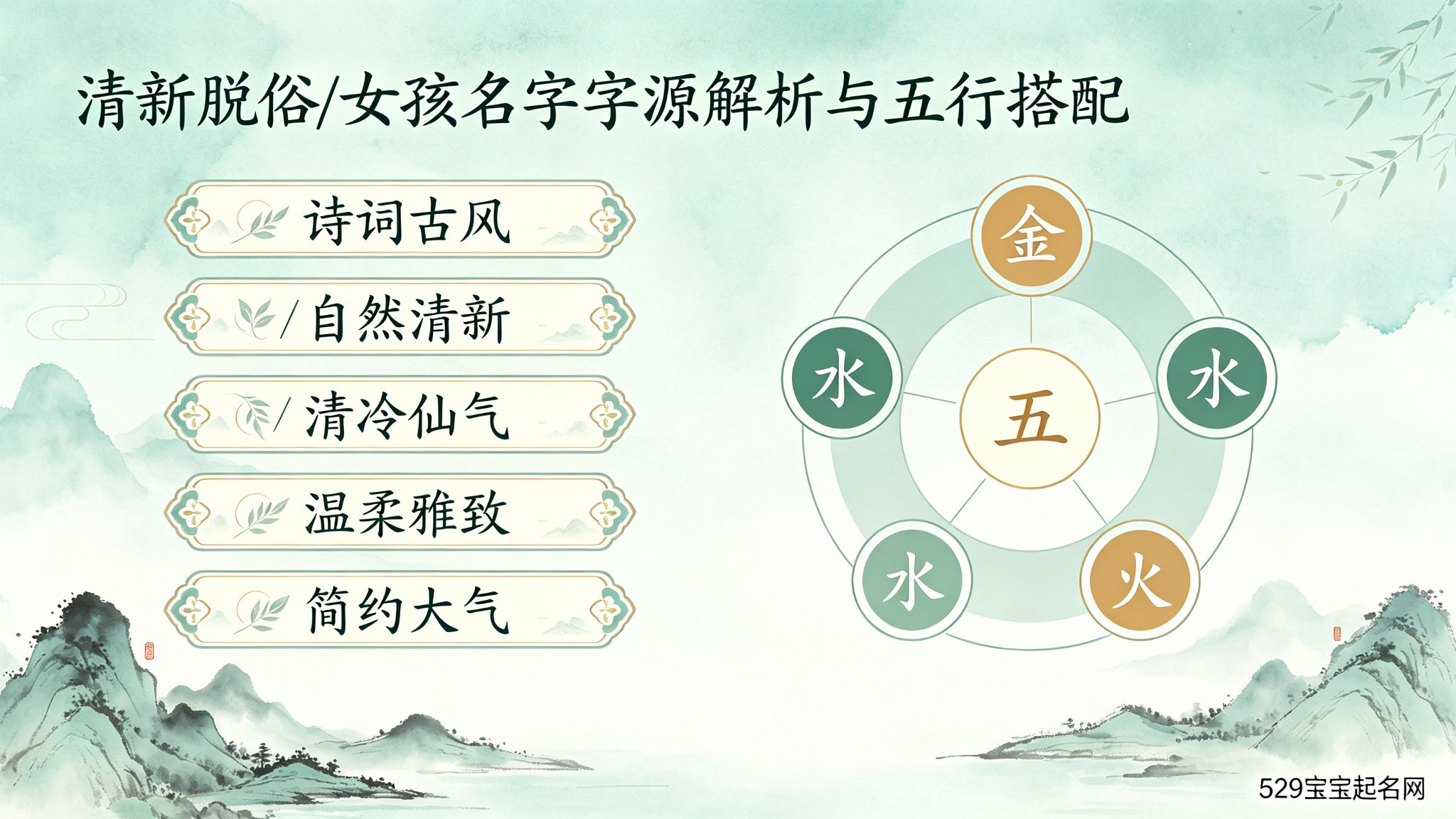 清新脱俗女孩名字字源解析与三角模型